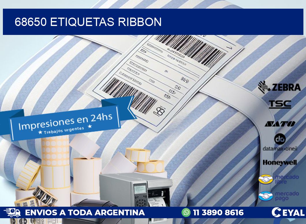 68650 ETIQUETAS RIBBON