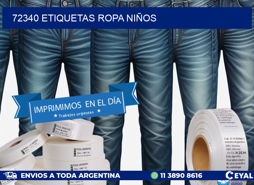 72340 ETIQUETAS ROPA NIÑOS