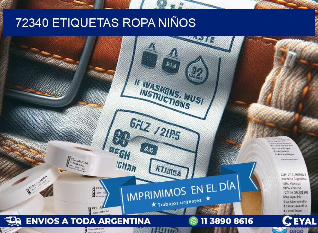 72340 ETIQUETAS ROPA NIÑOS