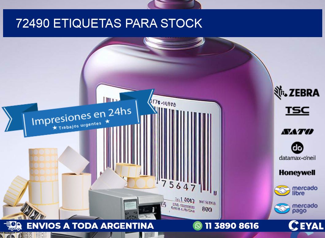 72490 ETIQUETAS PARA STOCK