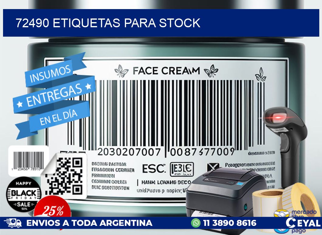 72490 ETIQUETAS PARA STOCK