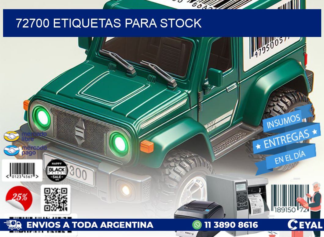 72700 ETIQUETAS PARA STOCK