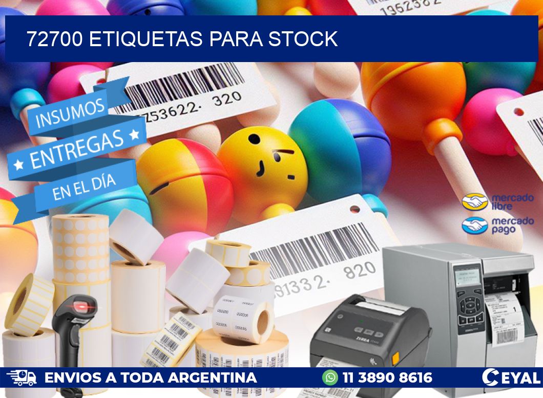 72700 ETIQUETAS PARA STOCK