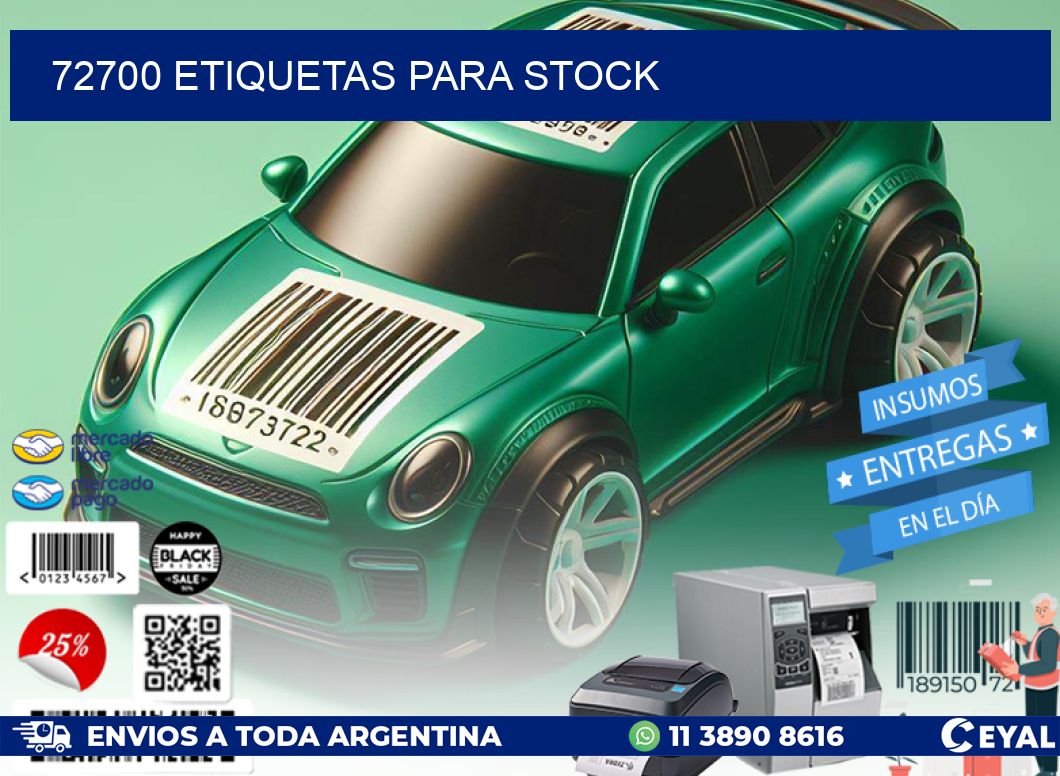 72700 ETIQUETAS PARA STOCK