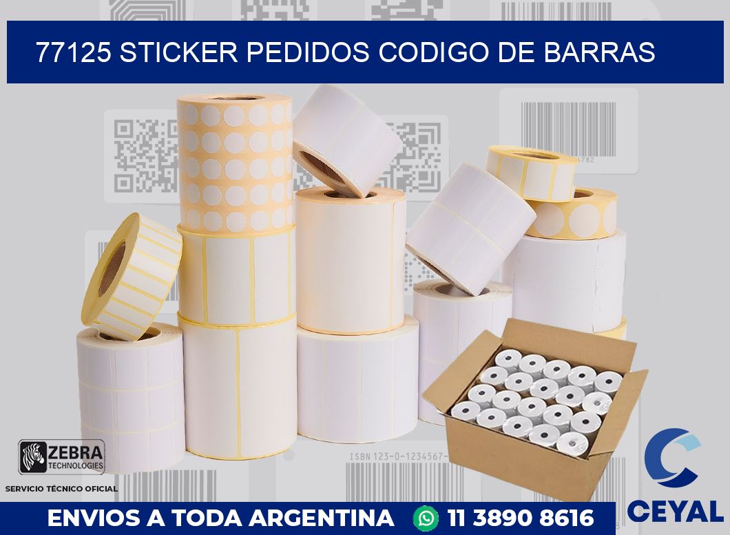 77125 STICKER PEDIDOS CODIGO DE BARRAS