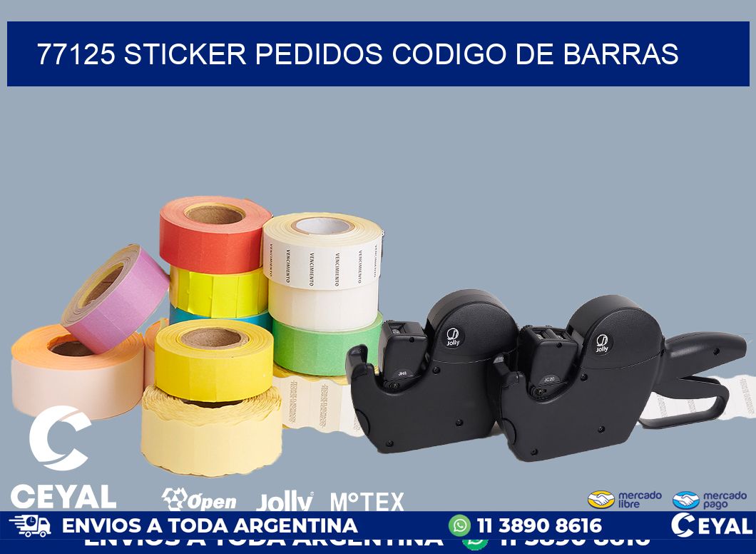 77125 STICKER PEDIDOS CODIGO DE BARRAS