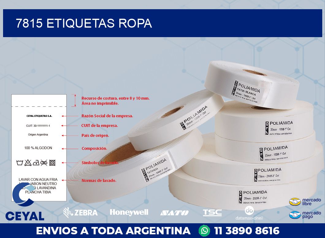 7815 ETIQUETAS ROPA