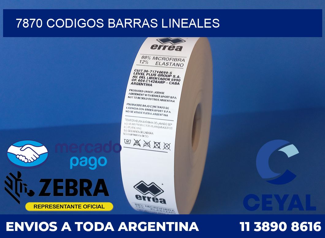 7870 CODIGOS BARRAS LINEALES