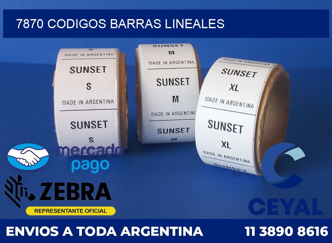 7870 CODIGOS BARRAS LINEALES