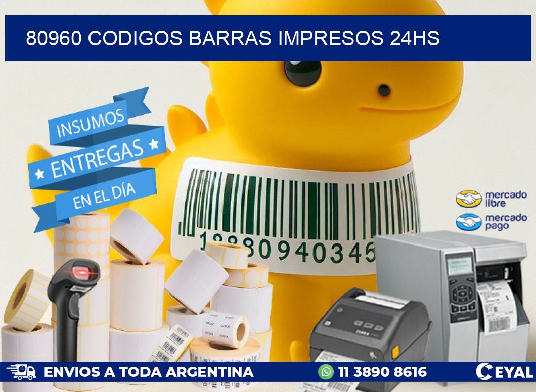 80960 Codigos barras impresos 24hs