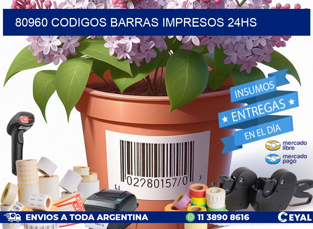 80960 Codigos barras impresos 24hs