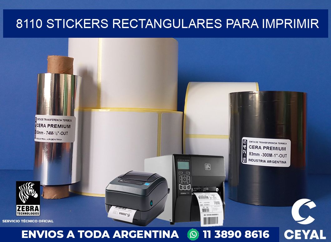 8110 Stickers rectangulares para imprimir