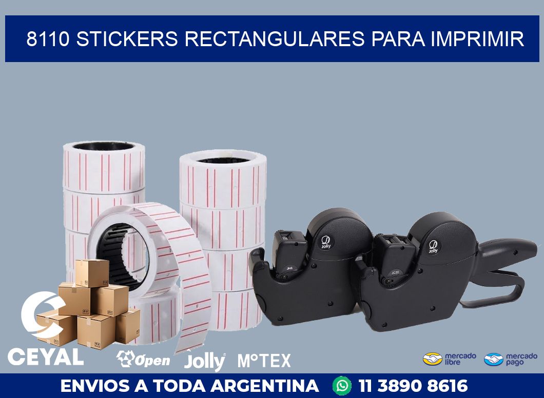 8110 Stickers rectangulares para imprimir