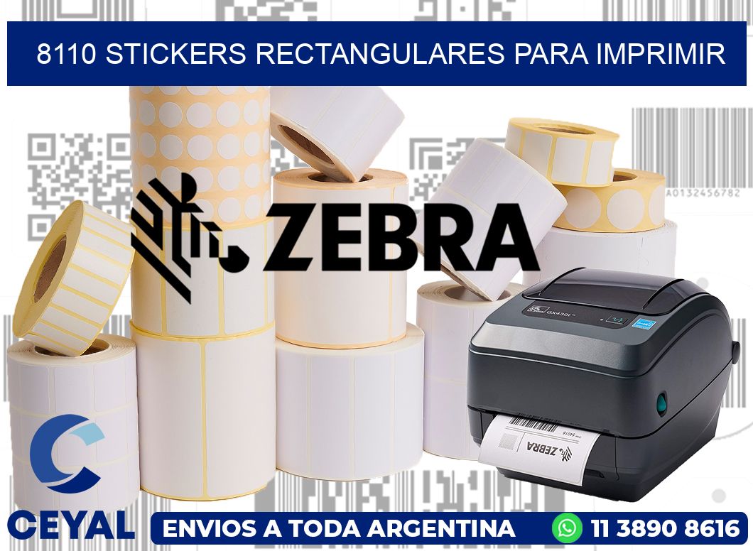 8110 Stickers rectangulares para imprimir