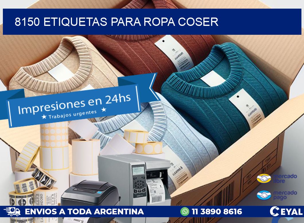 8150 ETIQUETAS PARA ROPA COSER