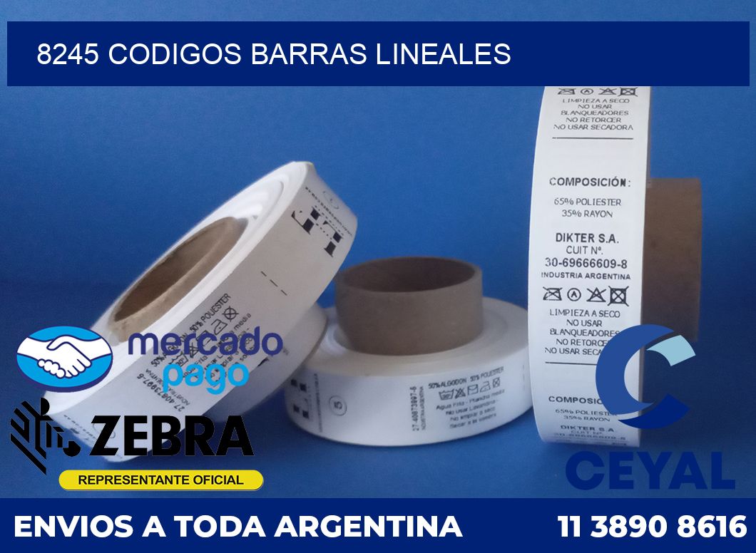 8245 CODIGOS BARRAS LINEALES