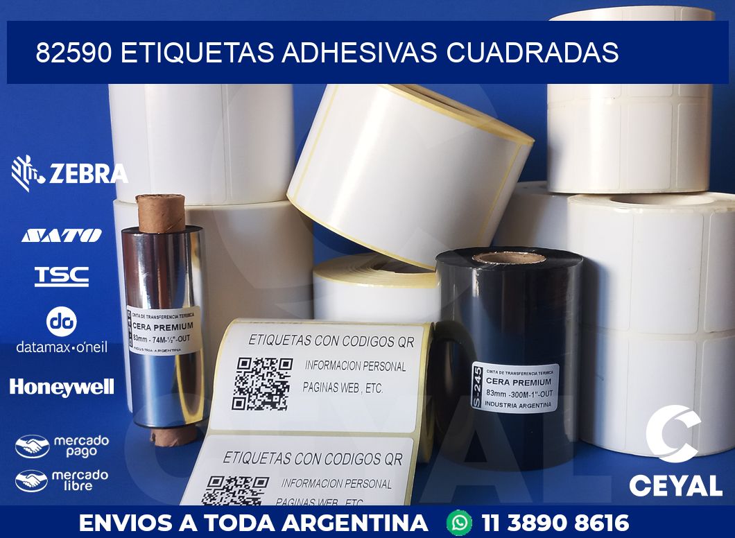 82590 ETIQUETAS ADHESIVAS CUADRADAS