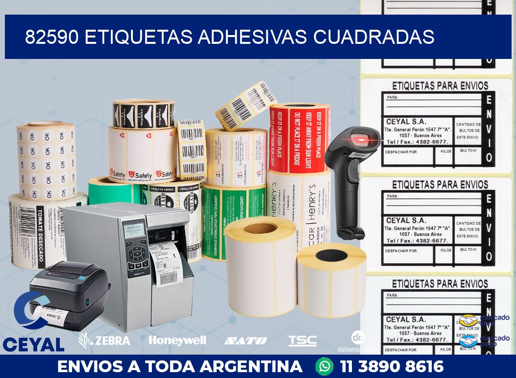 82590 ETIQUETAS ADHESIVAS CUADRADAS