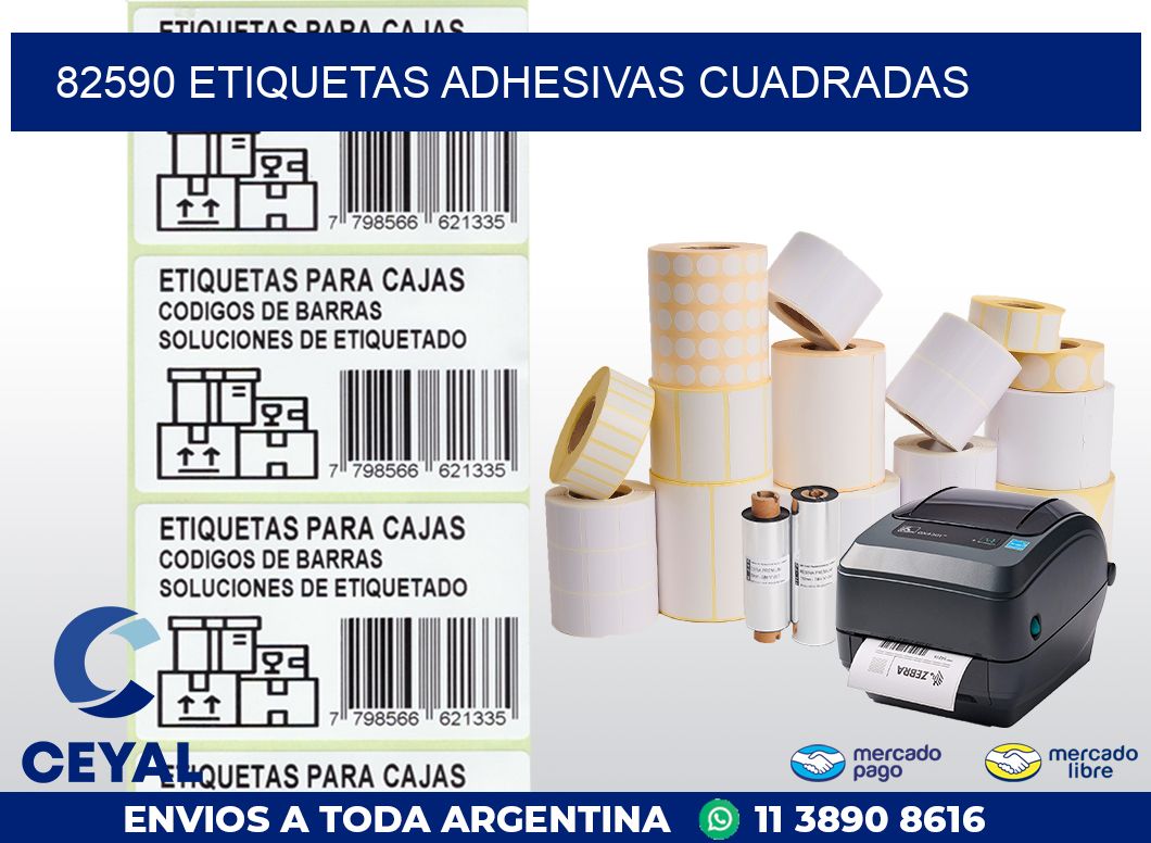 82590 ETIQUETAS ADHESIVAS CUADRADAS