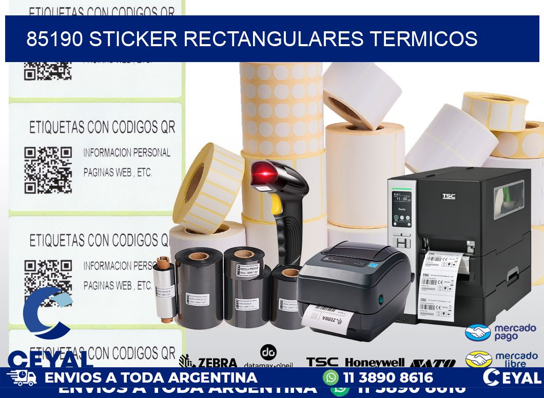 85190 Sticker rectangulares termicos