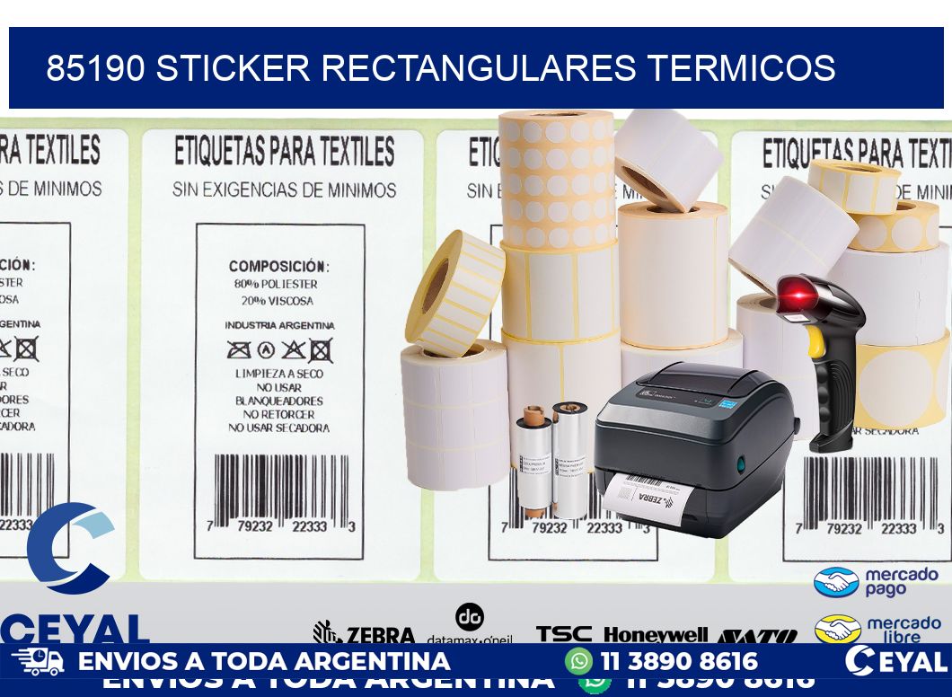 85190 Sticker rectangulares termicos