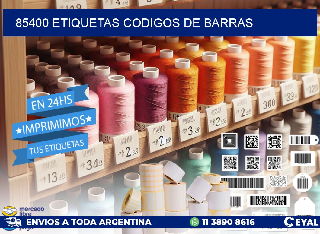 85400 etiquetas codigos de barras