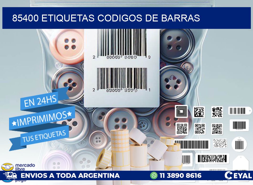 85400 etiquetas codigos de barras