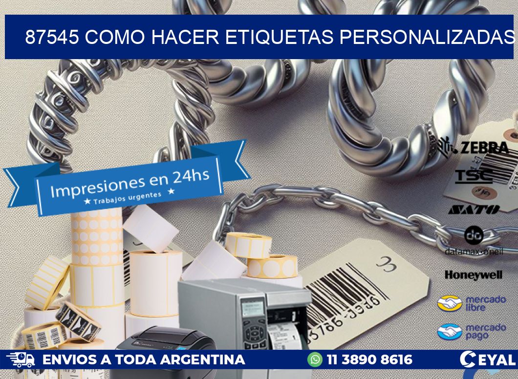 87545 como hacer etiquetas personalizadas