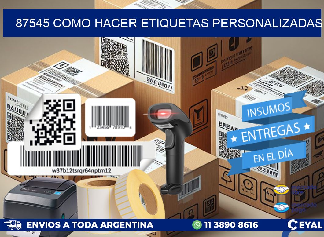 87545 como hacer etiquetas personalizadas