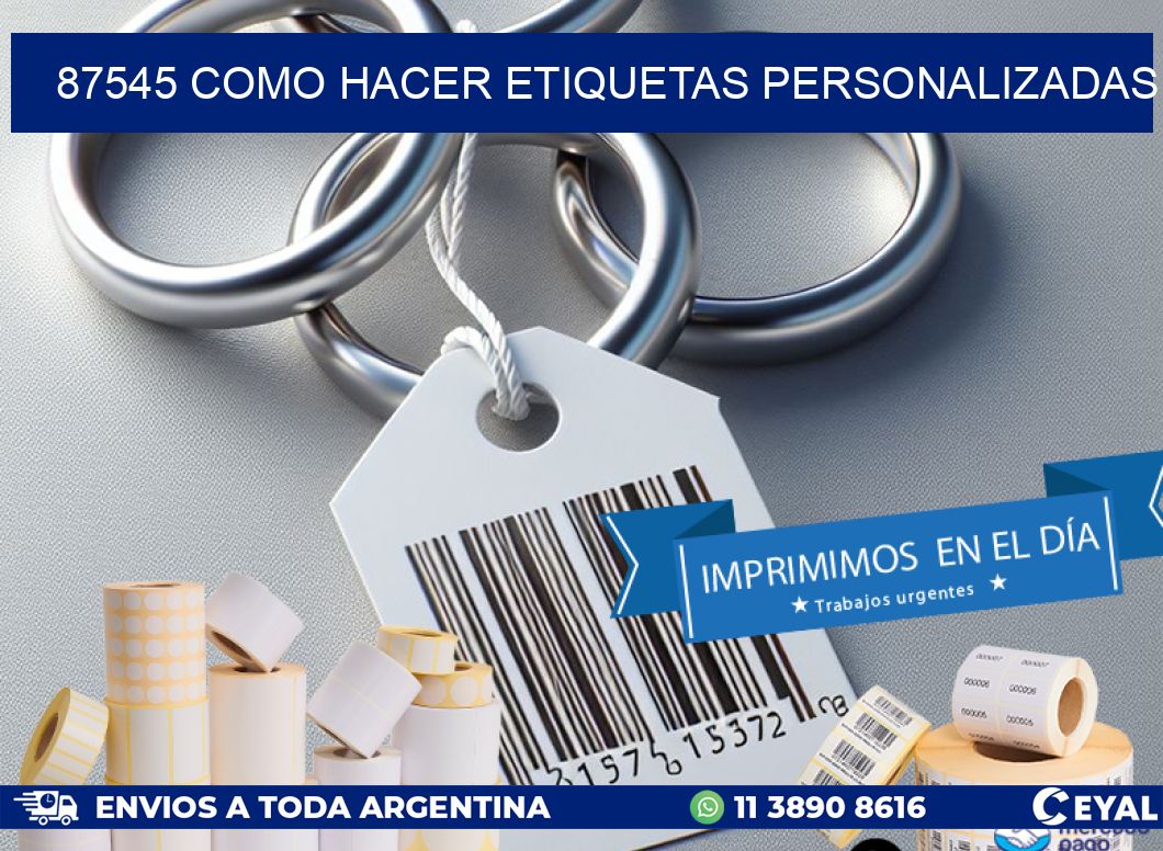 87545 como hacer etiquetas personalizadas