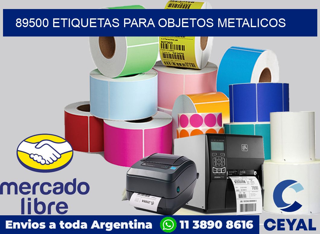 89500 etiquetas para objetos metalicos