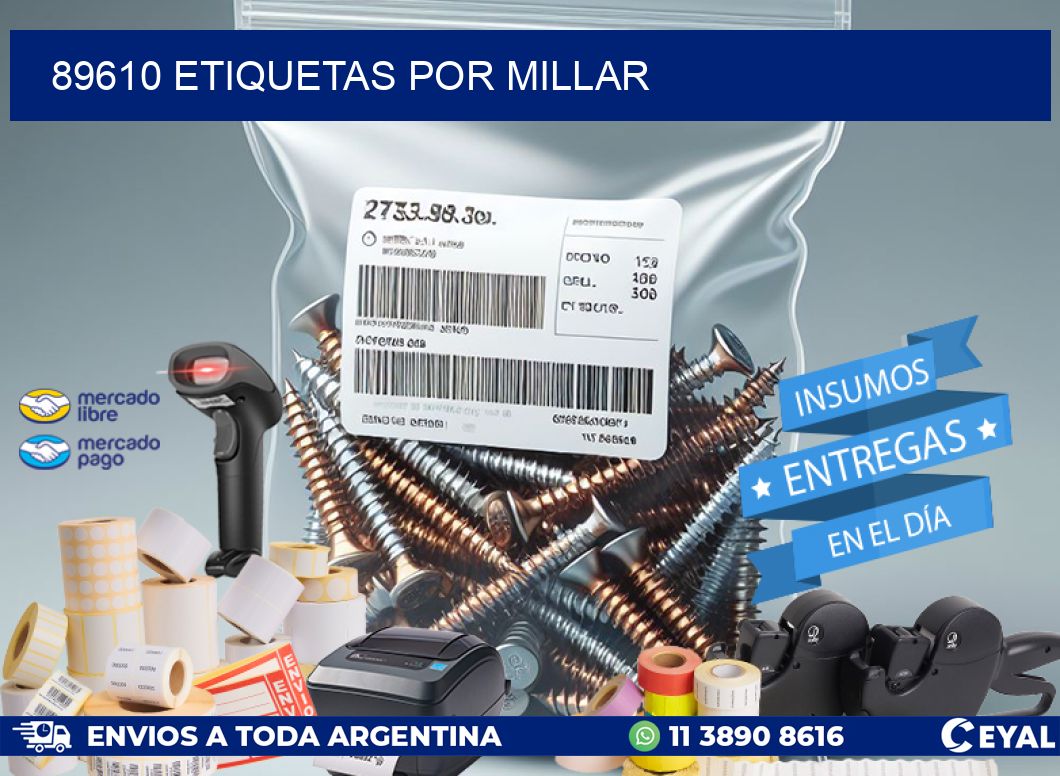 89610 etiquetas por millar