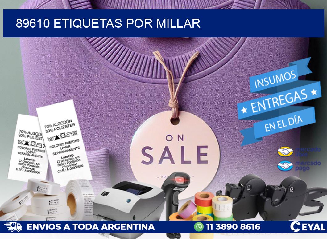 89610 etiquetas por millar