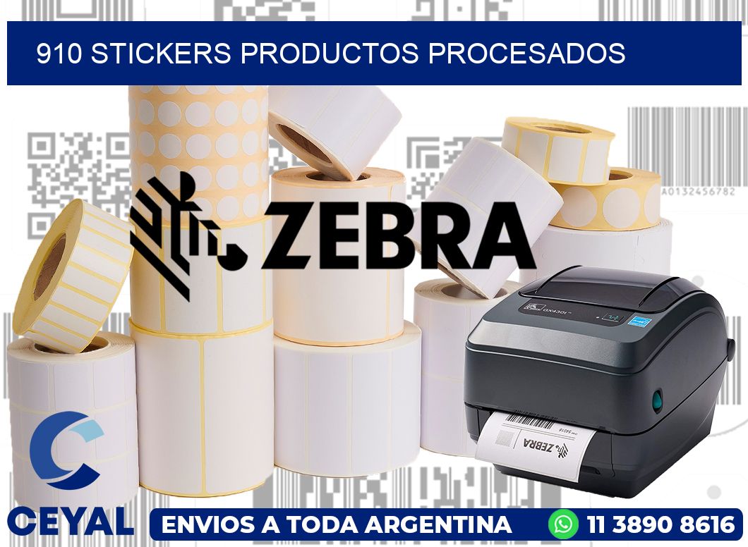 910 stickers productos procesados