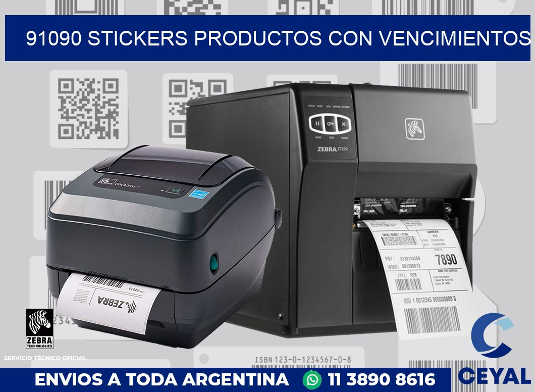 91090 STICKERS PRODUCTOS CON VENCIMIENTOS