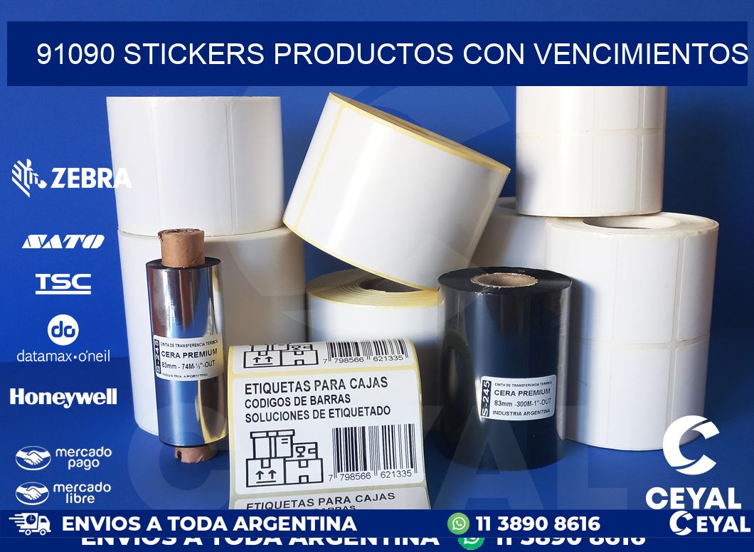 91090 STICKERS PRODUCTOS CON VENCIMIENTOS