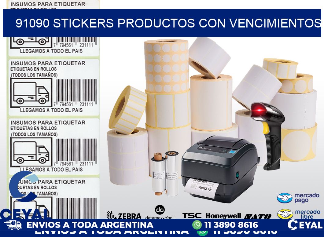 91090 STICKERS PRODUCTOS CON VENCIMIENTOS