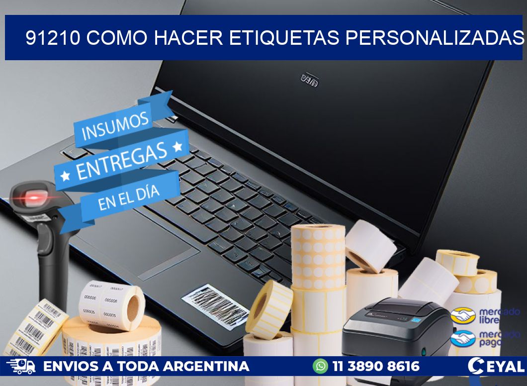 91210 como hacer etiquetas personalizadas