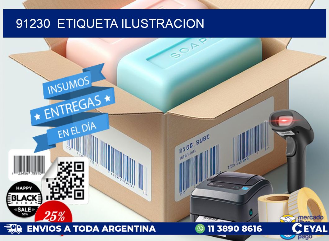 91230  etiqueta ilustracion