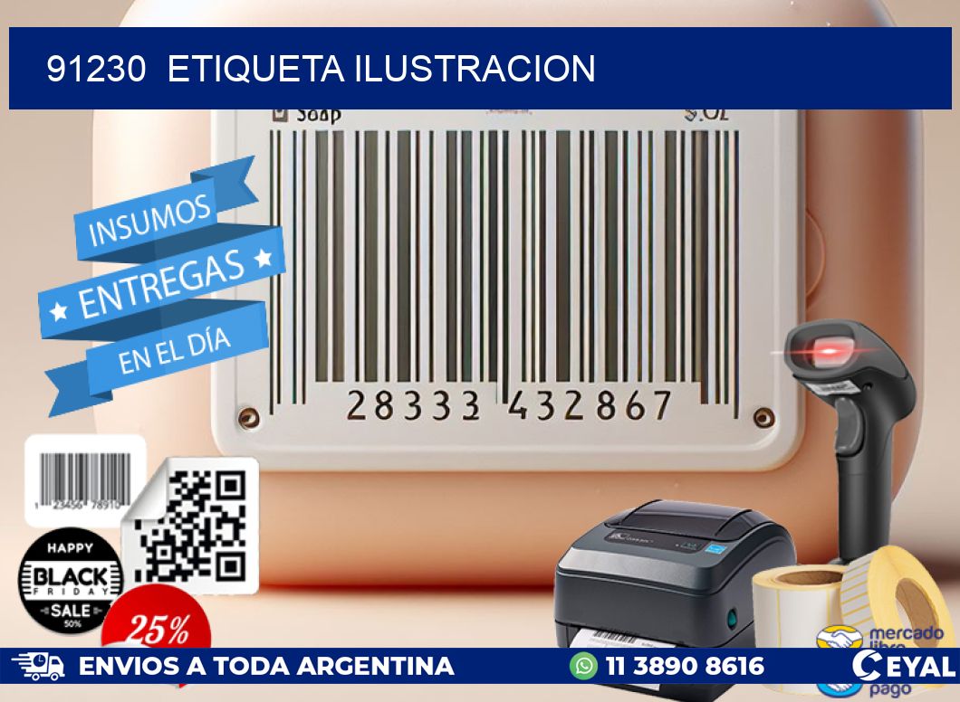 91230  etiqueta ilustracion