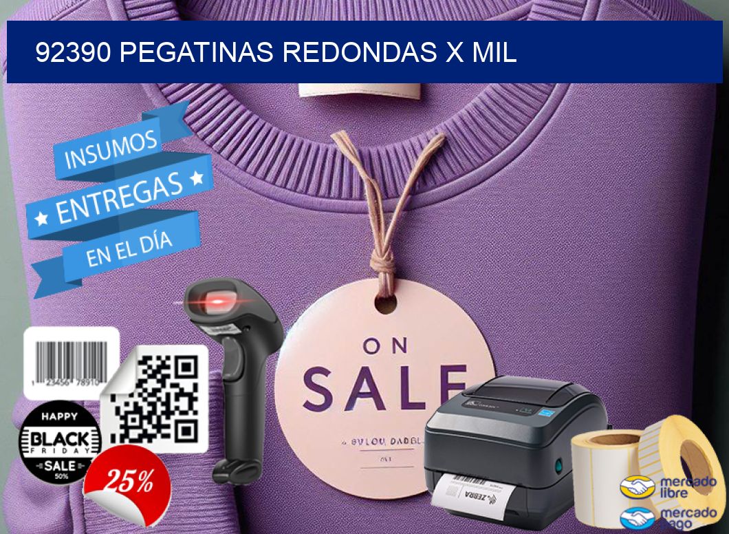 92390 PEGATINAS REDONDAS X MIL