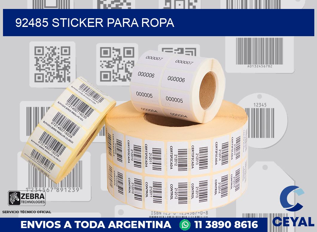 92485 STICKER PARA ROPA