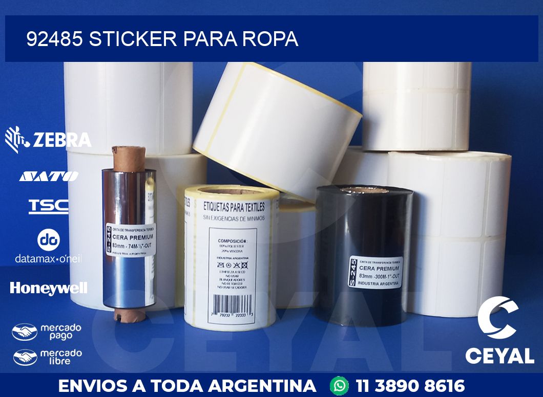 92485 STICKER PARA ROPA