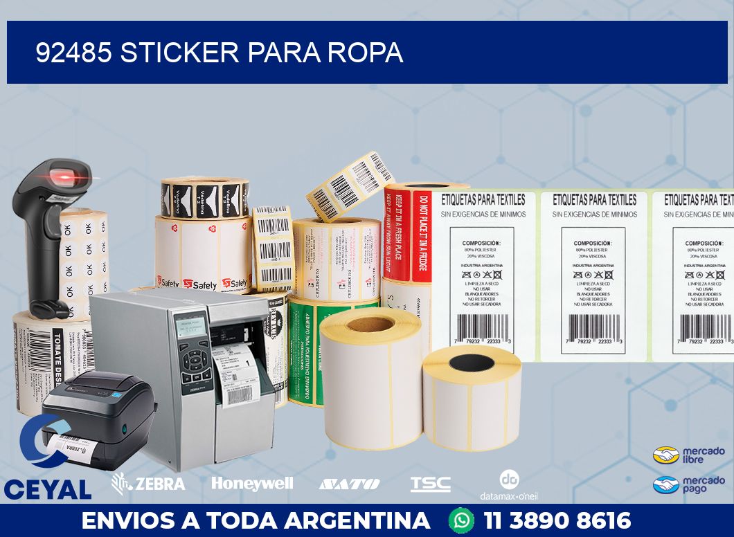 92485 STICKER PARA ROPA