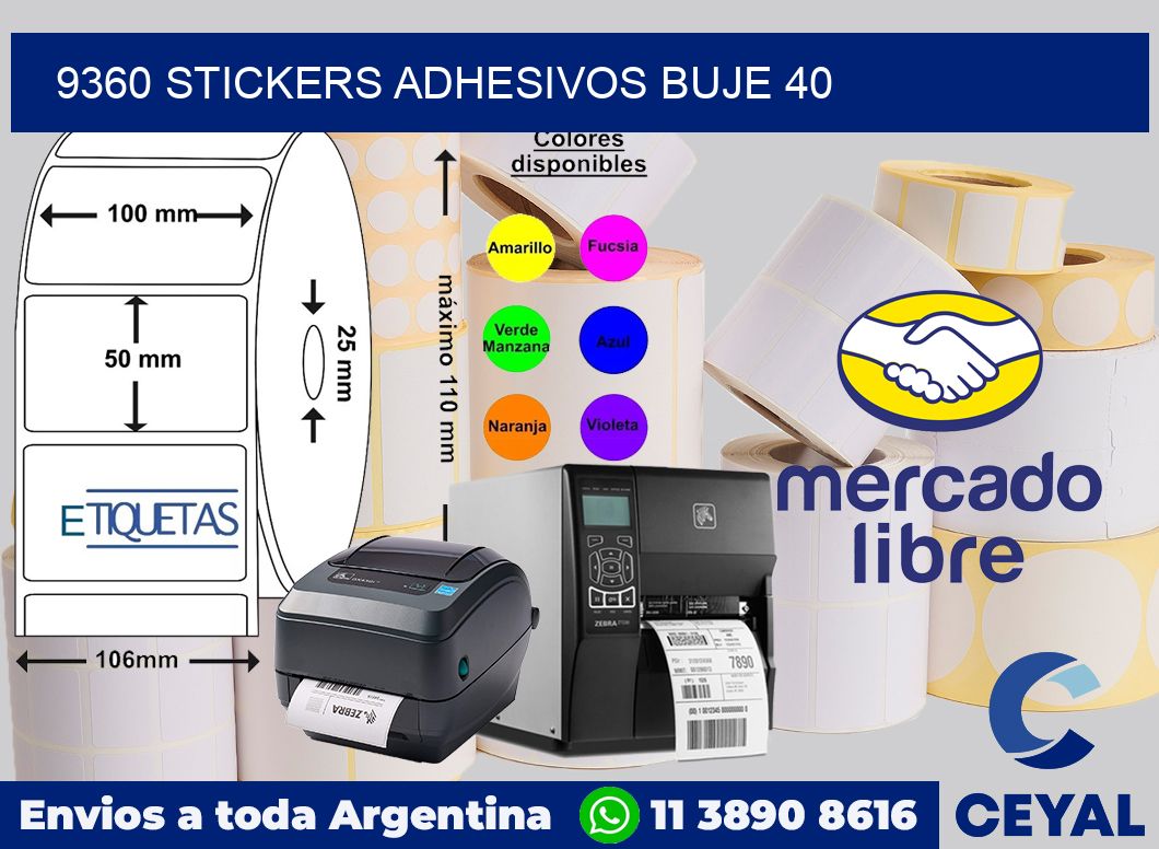 9360 STICKERS ADHESIVOS BUJE 40