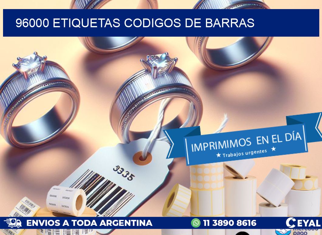 96000 etiquetas codigos de barras