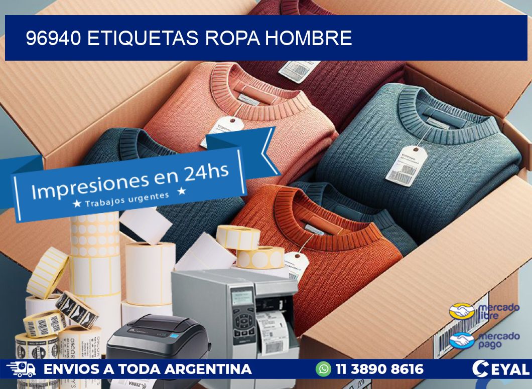 96940 ETIQUETAS ROPA HOMBRE