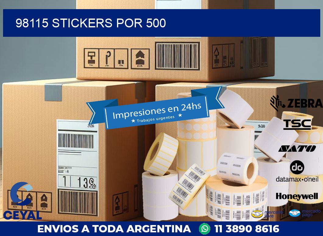 98115 STICKERS POR 500