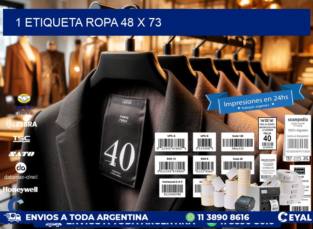 1 ETIQUETA ROPA 48 x 73