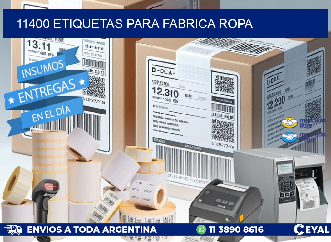 11400 ETIQUETAS PARA FABRICA ROPA